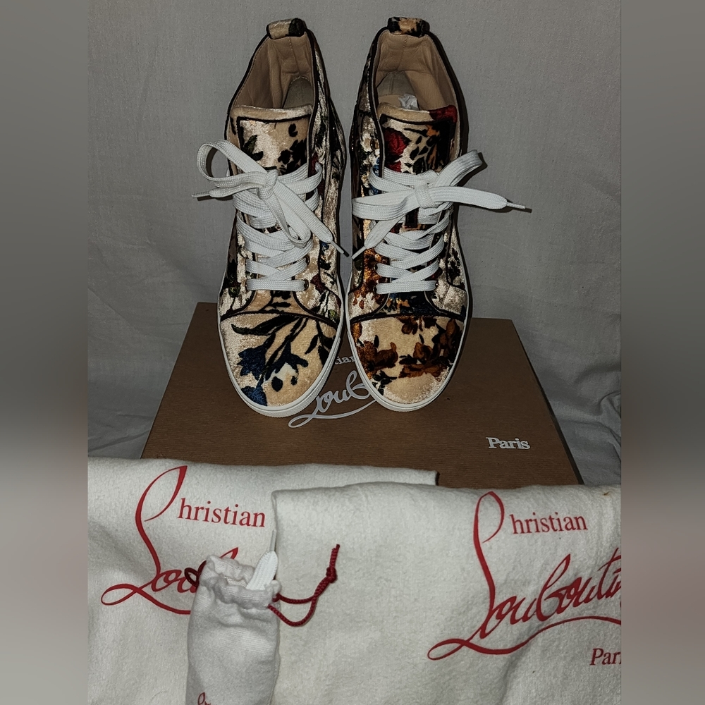 Christian louboutin Suede floral print